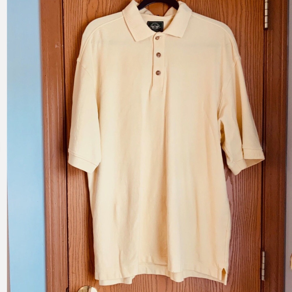 MENS XL YELLOW DOCKERS SHORT SLEEVE POLO OPTIMAL PERFORMANCE SHIRT